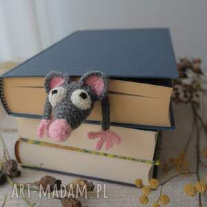 handmade zakładki zakładka do książki szczurek, prezent dla miłośnika