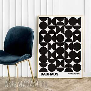 plakat biało-czarny bauhaus geometria - format 61x91 cm domu, plakaty
