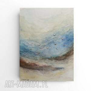 morze - akwarela formatu 24/18 cm
