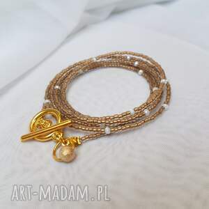 Prezent z koralików Tina, bransoletki owijane