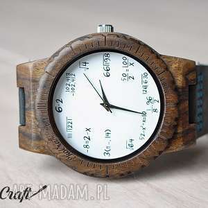 ręcznie wykonane zegarki drewniany zegarek mathematics hawk