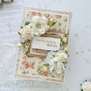 handmade scrapbooking kartki kartka z pozytywnym hasłem