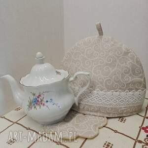 hbyhmkaminska ocieplacz na dzbanek, herbata, bawełna, kawa, jesienna