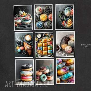 Mniami - zestaw 9 grafik kuchennych 15x21 cm dla łasucha