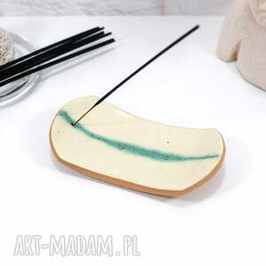 ręczne wykonanie ceramika ceramiczna podstawka na kadzidełko - rzeka