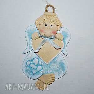 handmade pokoik dziecka pamiątka dla miecia - anioł z dedykacją