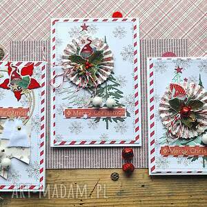 upominek święta Zestaw kartek świątecznych Gnomy - 3 sztuki