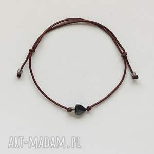 świąteczny prezent, serduszko bransoletka, sznurek, regulowana