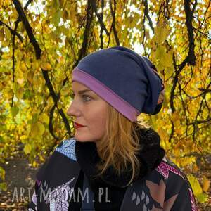 czapka niebieska smerfetka ostatnia na podszewce ciepła miękka miła