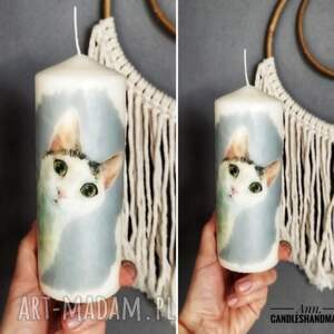 Prezent Świeca dekoracyjna koty, candleshome, dekoracje