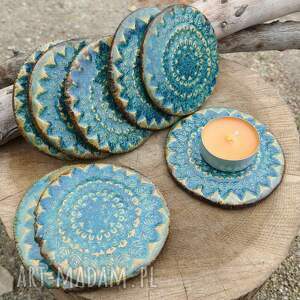 handmade ceramika komplet ceramicznych podstawek. Rezerwacja
