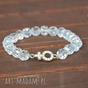 handmade biżuteria bracelet by sis: przezroczyste kryształy z cyrkoniowym