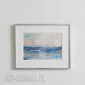 formatu A5, akwarela, pejzaż