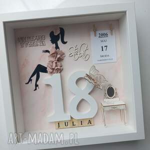 Z OKAZJI URODZIN 18,20,30,40, 18 urodziny, ramka na osiemnastke