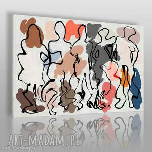 obraz na płótnie - cienie postacie - 120x80 cm - VAKU DSGN dom obrazy