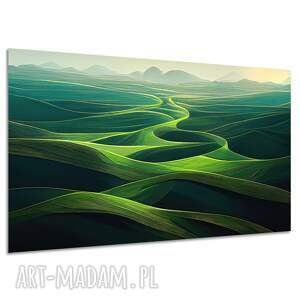 Obraz zielone góry i dolina na płótnie 120x80 cm