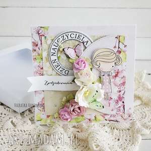 handmade scrapbooking kartki dzień nauczyciela - kartka w pudełku, 498