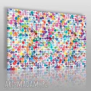 obraz na płótnie - kolory kropki plamki - 120x80 - VAKU DSGN dom obrazy