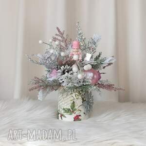 pomysł co pod choinkę Dekoracja świąteczna w małym boxie. Stroik