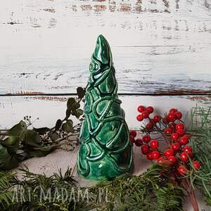 zielona choinka rozmiar l, dekoracje świąteczne, ceramiczne dodatki oryginalne