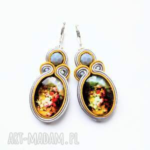 Autumn Morning sutaszowe, kolczyki, haft sutasz