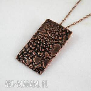 słonecznik - miedziany wisiorek 2504 09 ooak, prosty naszyjnik, miedziana