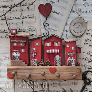 Prezent Wieszak w którym mieszka miłość no1, z drewna