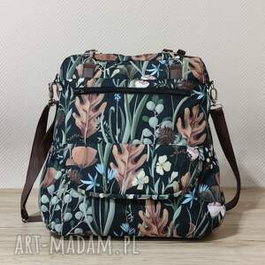 plecak torba listonoszka - leśna łąka, elegancka, nowoczesna, pakowna, prezent