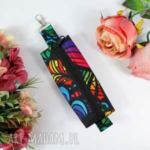 Małe etui na klucze drobiazgi przywieszka KOLOROWY WITRAŻ