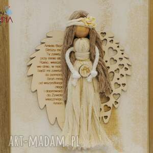 handmade dekoracje anioł z modlitwą