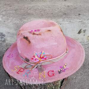 ręcznie robione kapelusze wiosenny kapelusz