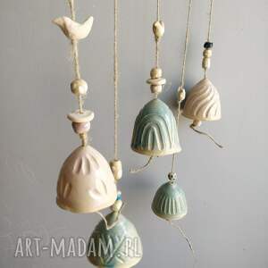 ręcznie wykonane dekoracje dzwoneczki ceramiczne