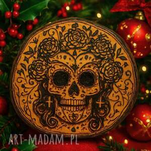 sztuka po godzinach podkładka - czaszka meksykańska dia de los muertos