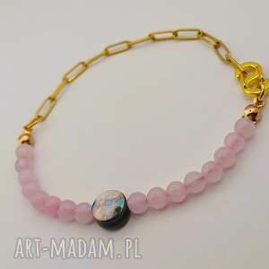 damska bransoletka jedyna taka, modny dodatek, naturalne kamienie