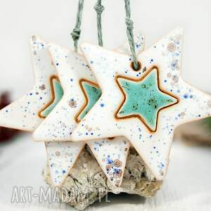 handmade prezent święta 3 ceramiczne ozdoby świąteczne