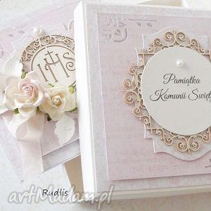 handmade scrapbooking kartki rezerwacja - dla pani beaty. Pamiątka komunii