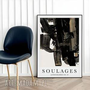 Prezent Plakat Soulages Litographie 20 - abstrakcja reprodukcja