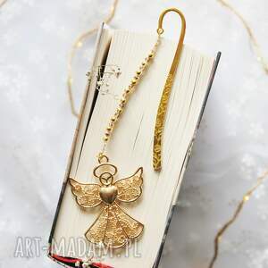 anioł stróż - metalowa zakładka do książki z aniołkiem pomysł na prezent