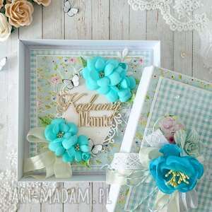 handmade scrapbooking kartki kartka na dzień matki w ozdobnym pudełku