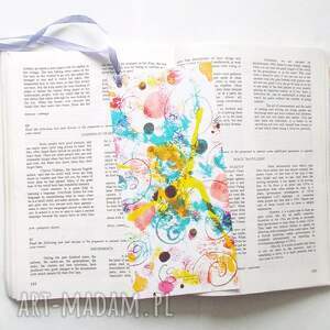 handmade zakładki kolorowe zakładki do książek, fajne, duże, nowoczesne - komplet 5