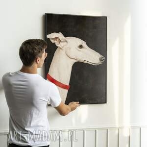 Prezent Plakat Pies ilustracja grafika brązowy - format 40x50 cm