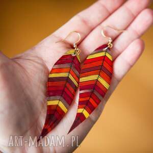 długie lekkie kolczyki, prezent dla artystki pod choinkę, drobiazg