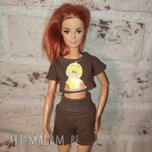 ubranka dla lalek komplet lalki barbie, koszulka, spodenki, prezenty