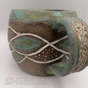 handmade ceramika kubek "wpływy - inspiracja"