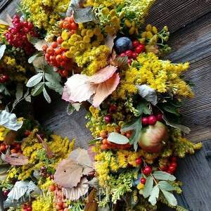 handmade dekoracje wianek jesienny na drzwi lub stół