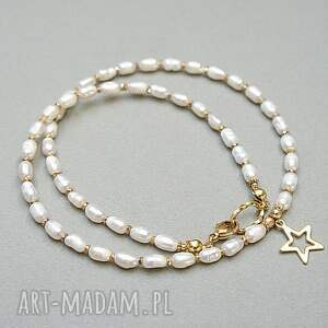 handmade naszyjniki pearls /white/ perły naturalne vol. 8 - choker