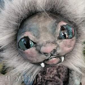 chochlik e - piet artystyczna lalka kolekcjonerska glinka futerko ewa pietryka