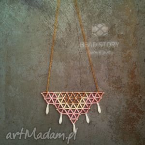 handmade wisiorki naszyjnik geometryczny z nutką orientu