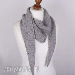 szalik szara zamotka modny dodatek kobiety, pomysłowy prezent