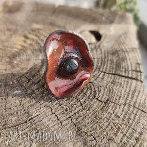 Pierścionek ceramiczny handmade - regulowany rozmiar